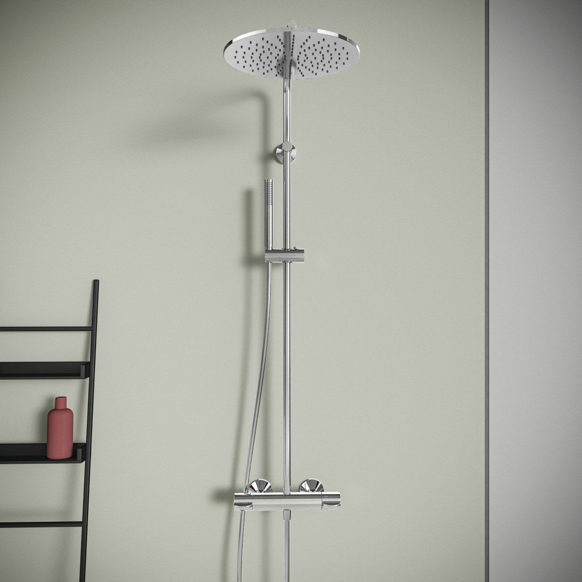 Ideal Standard Ceraplus Safe brusesystem med termostat, krom – miljøbillede