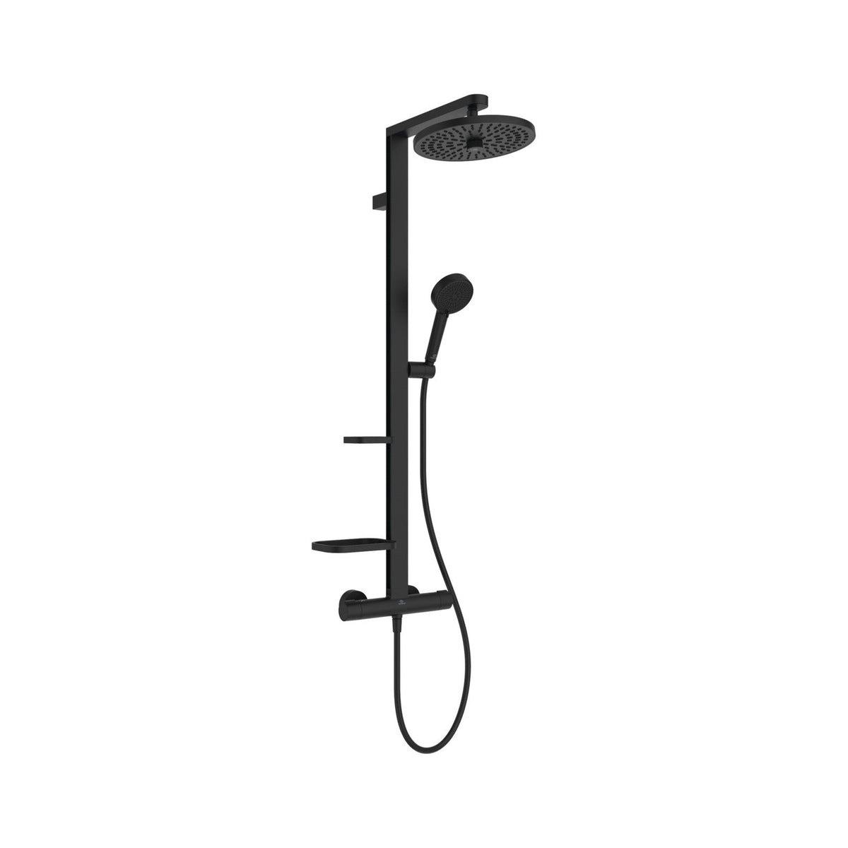 Ideal Standard Ceratherm Alu+ brusesystem med termostat, mat sort