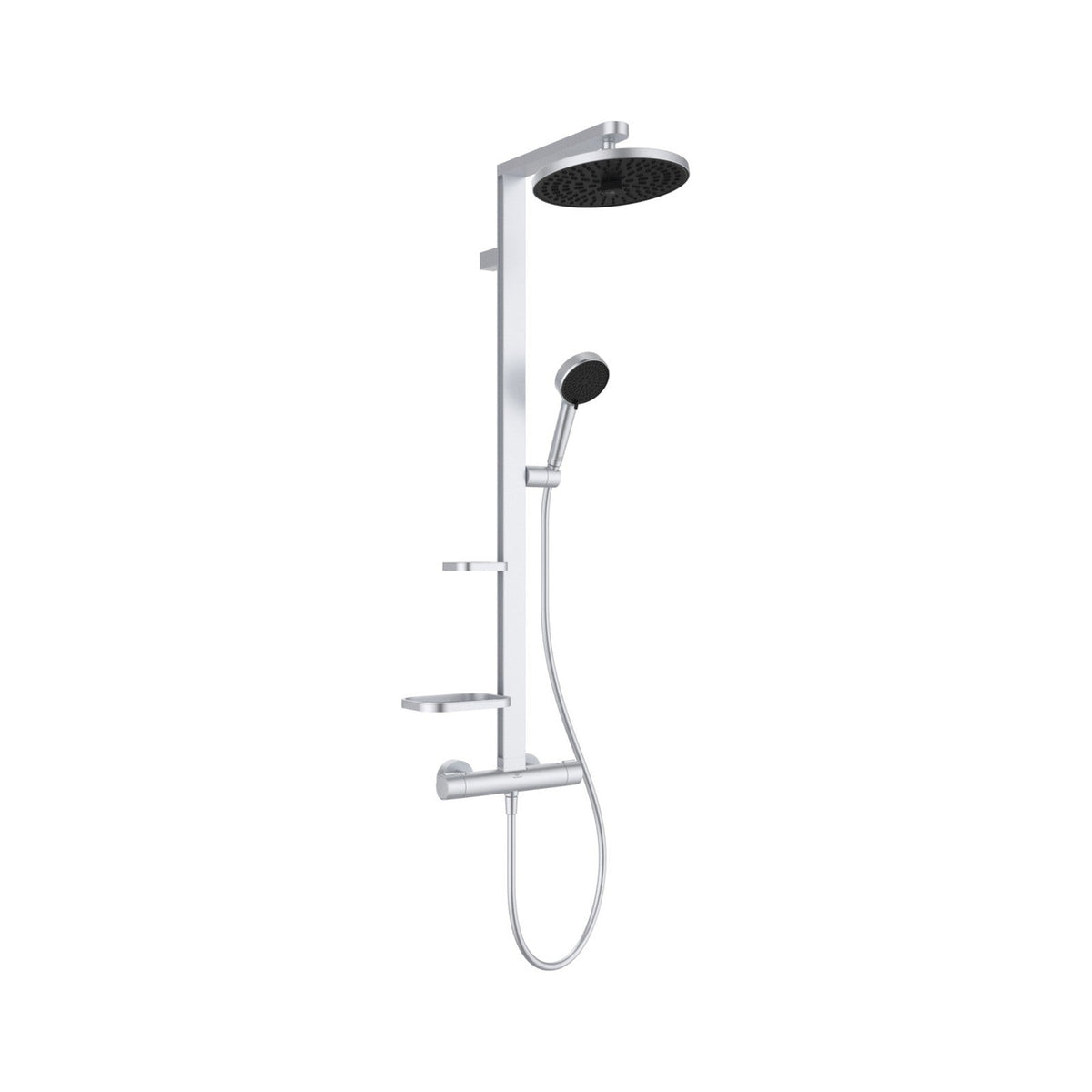 Ideal Standard Ceratherm Alu+ brusesystem med termostat, sølv