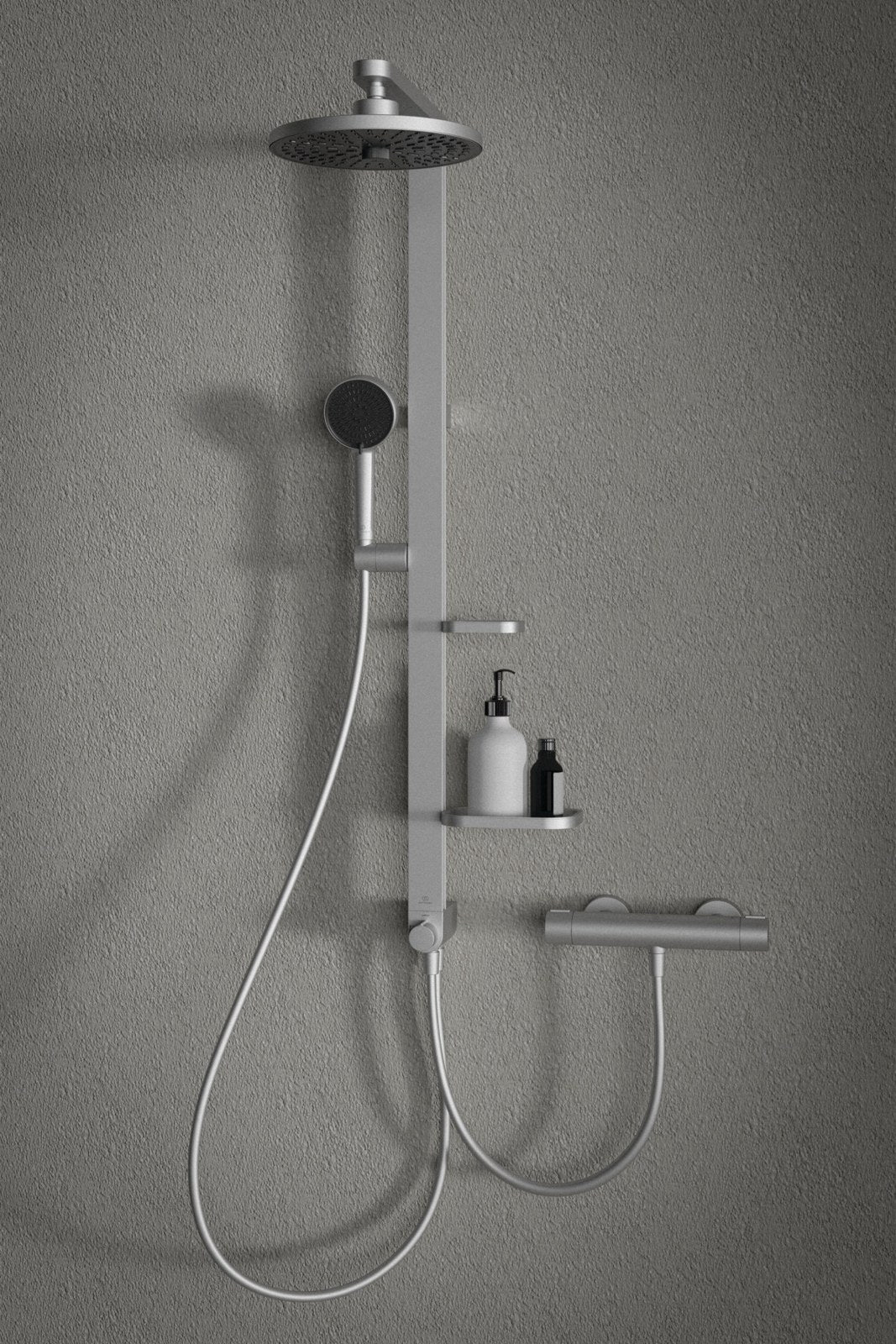 Ideal Standard Ceratherm Alu+ brusetermostat, sølv – miljøbillede