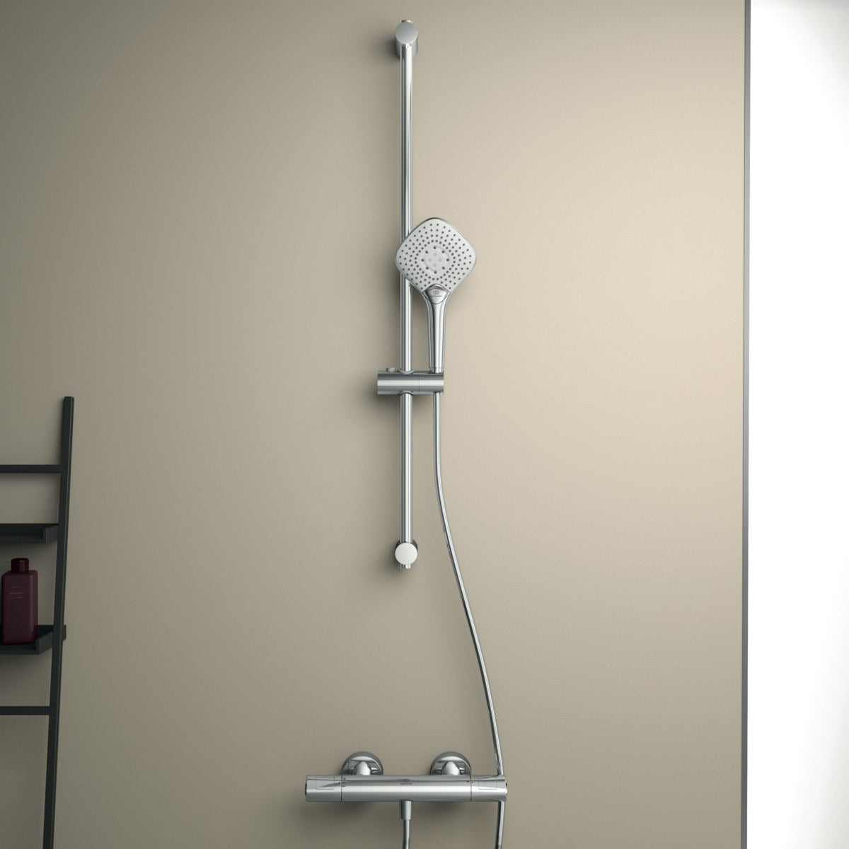 Ideal Standard Ceratherm T100 brusetermostat, krom – miljøbillede