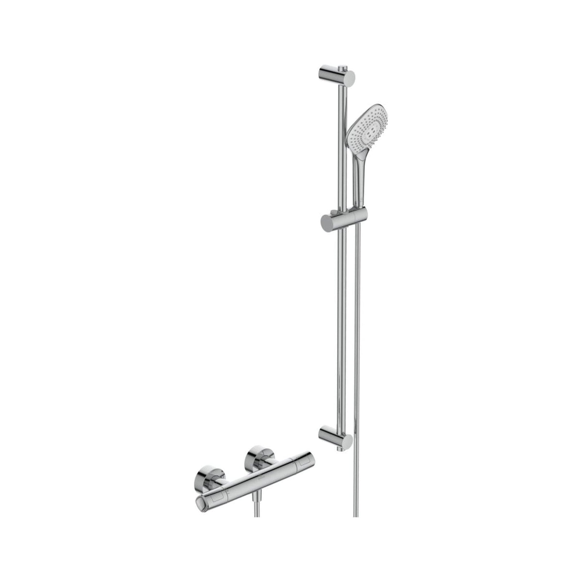 Ideal Standard Ceratherm T100 Idealrain brusesæt med termostat, krom