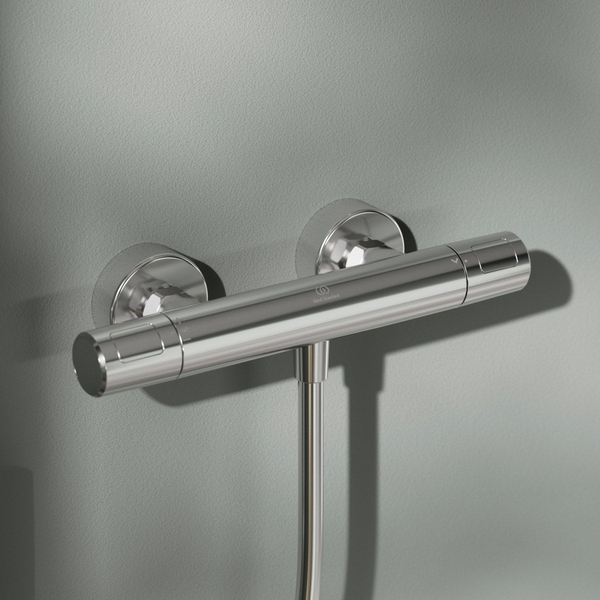 Ideal Standard Ceratherm T25+ brusesystem med termostat, krom – miljøbillede