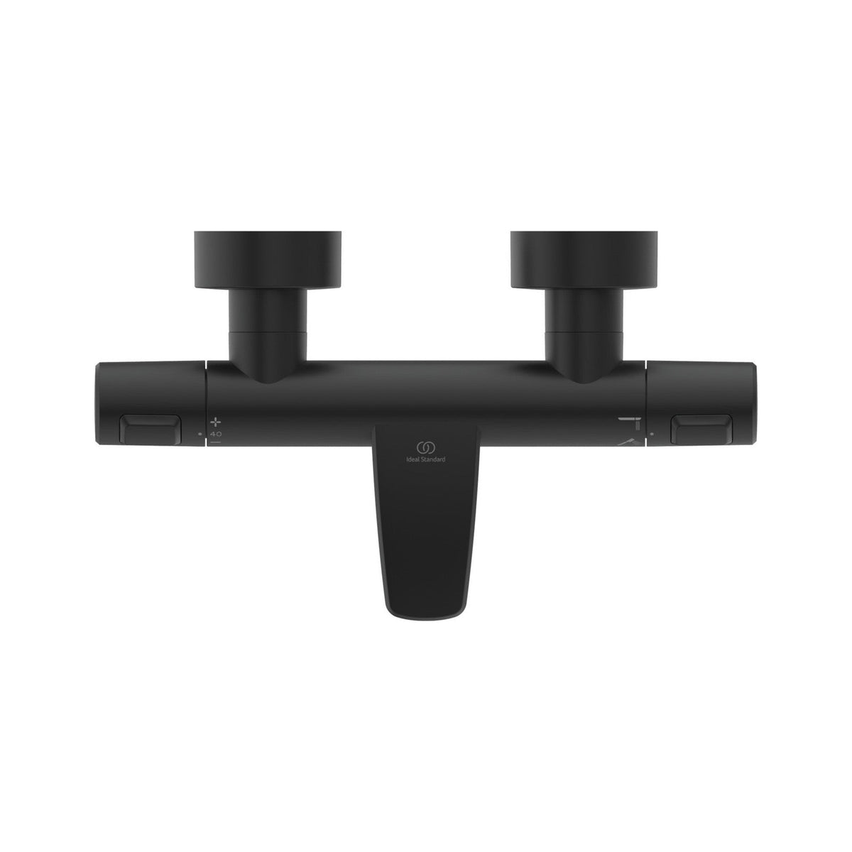Ideal Standard Ceratherm T25 kar/brusetermostat, mat sort – set oppefra
