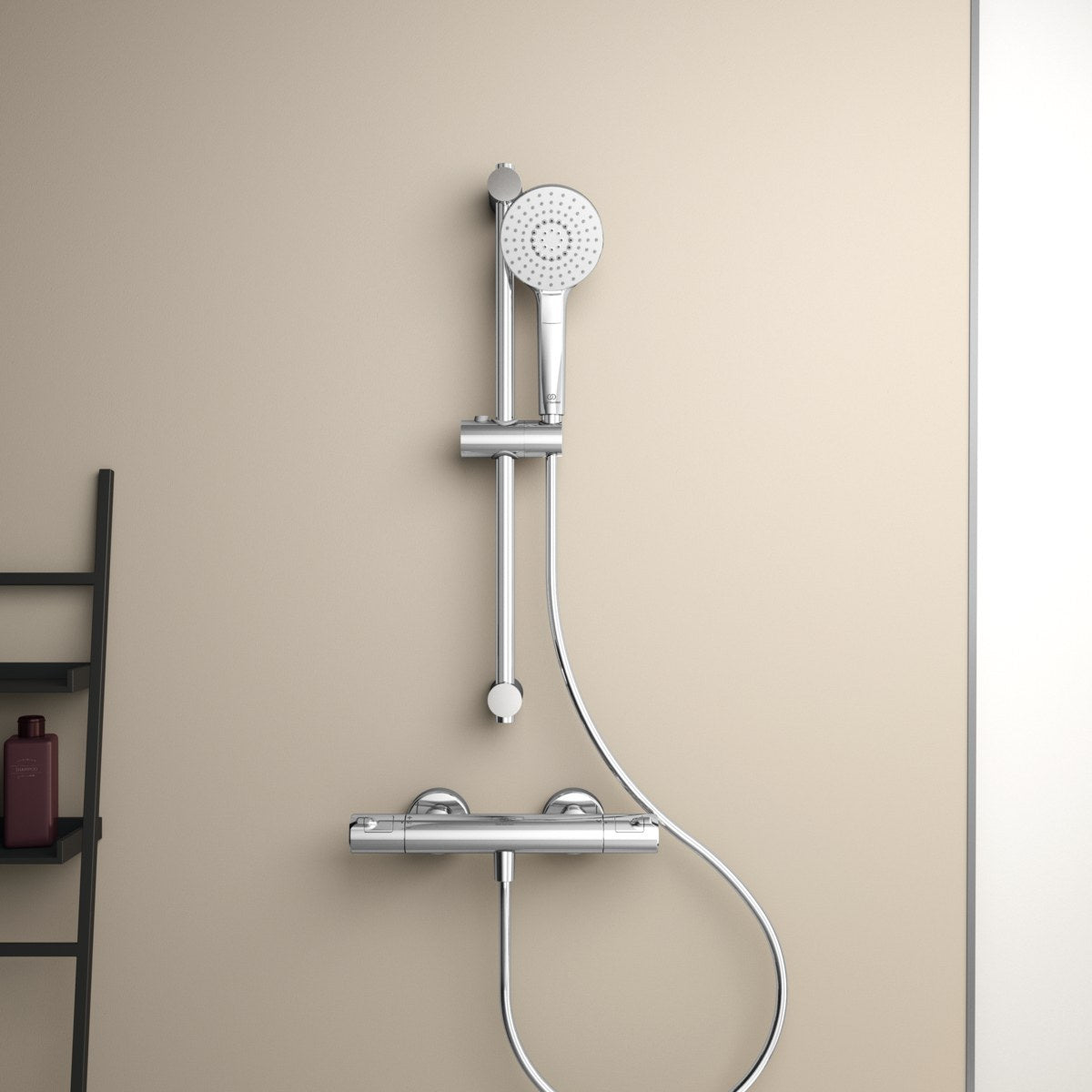 Ideal Standard Ceratherm T50 Idealrain brusesæt med termostat, krom – miljøbillede