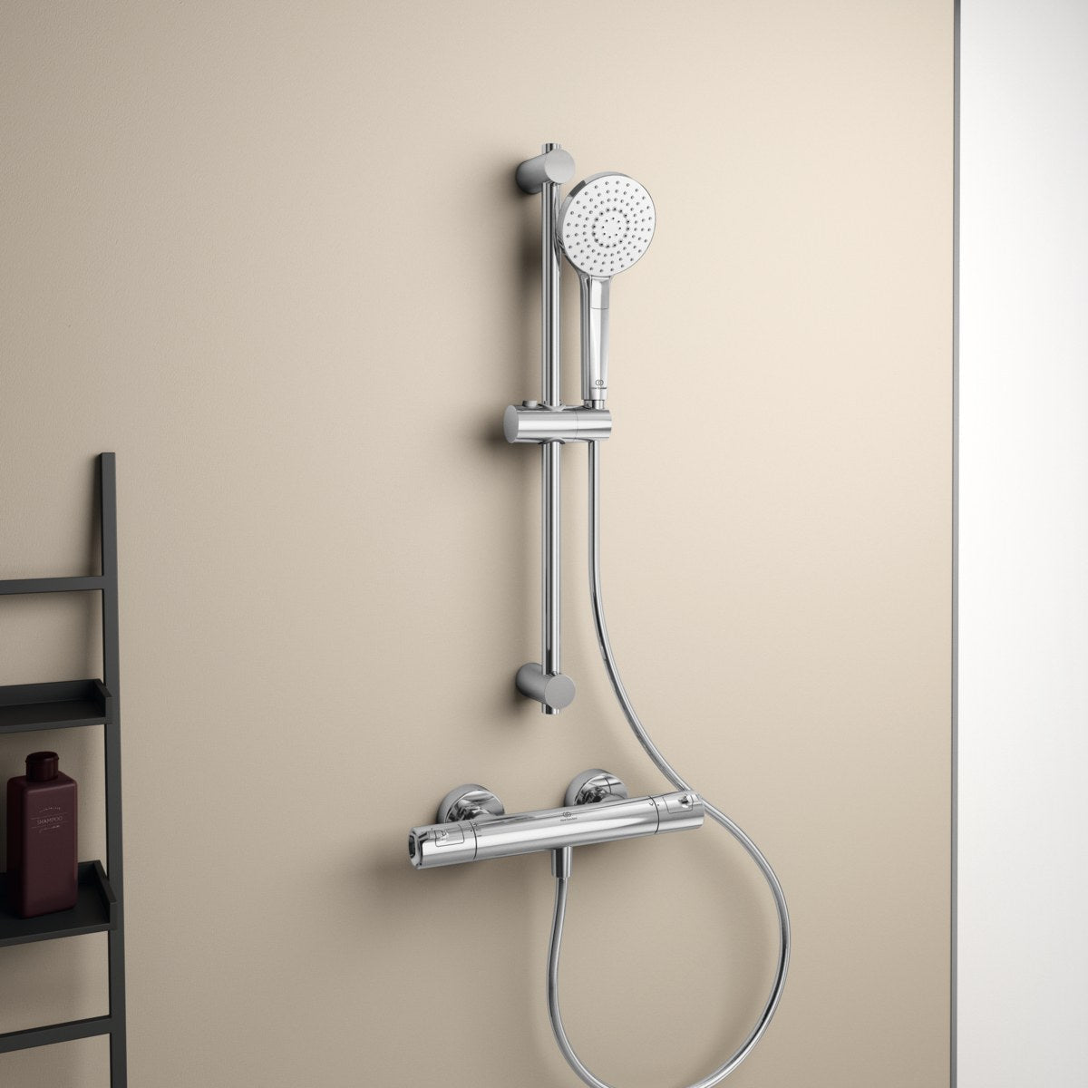 Ideal Standard Ceratherm T50 Idealrain brusesæt med termostat, krom – miljøbillede