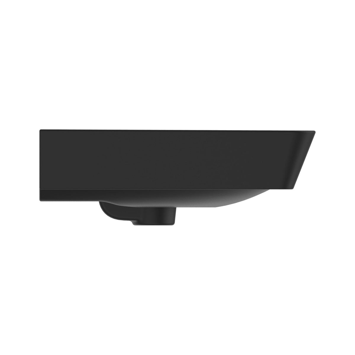 Ideal Standard Connect Air håndvask, 60x46 cm, mat sort – set fra siden