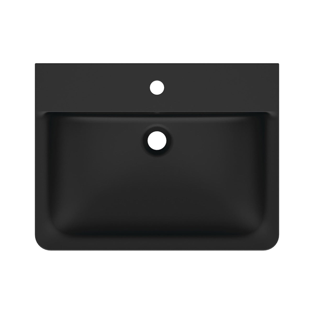 Ideal Standard Connect Air håndvask, 60x46 cm, mat sort – set oppefra