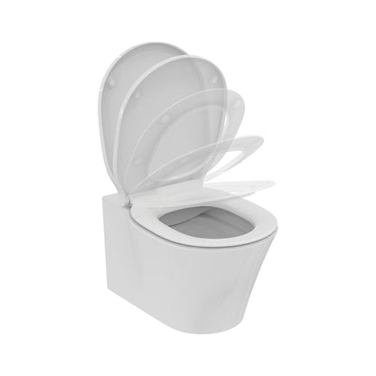 Ideal Standard Connect Air væghængt toilet uden skyllekant inkl. soft close-sæde, hvid