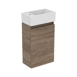 Ideal Standard Eurovit+ badeværelsesmøbel inkl. håndvask, 37 cm, flint hickory