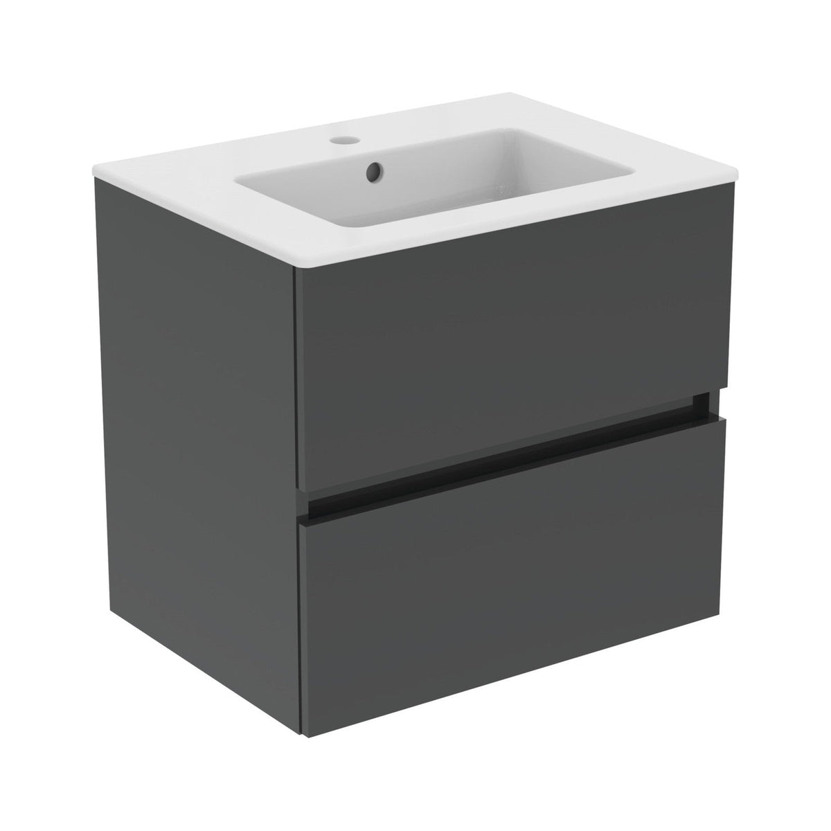 Ideal Standard Eurovit+ badeværelsesmøbel inkl. håndvask, 61 cm, grå