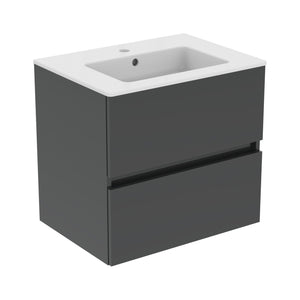 Ideal Standard Eurovit+ badeværelsesmøbel inkl. håndvask, 61 cm, grå