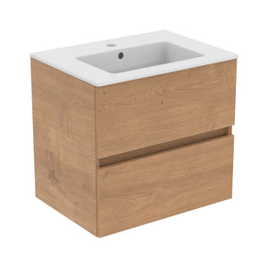 Ideal Standard Eurovit+ badeværelsesmøbel inkl. håndvask, 61 cm, natur eg