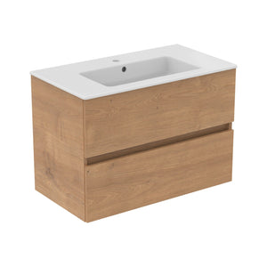 Ideal Standard Eurovit+ badeværelsesmøbel inkl. håndvask, 81 cm, natur eg