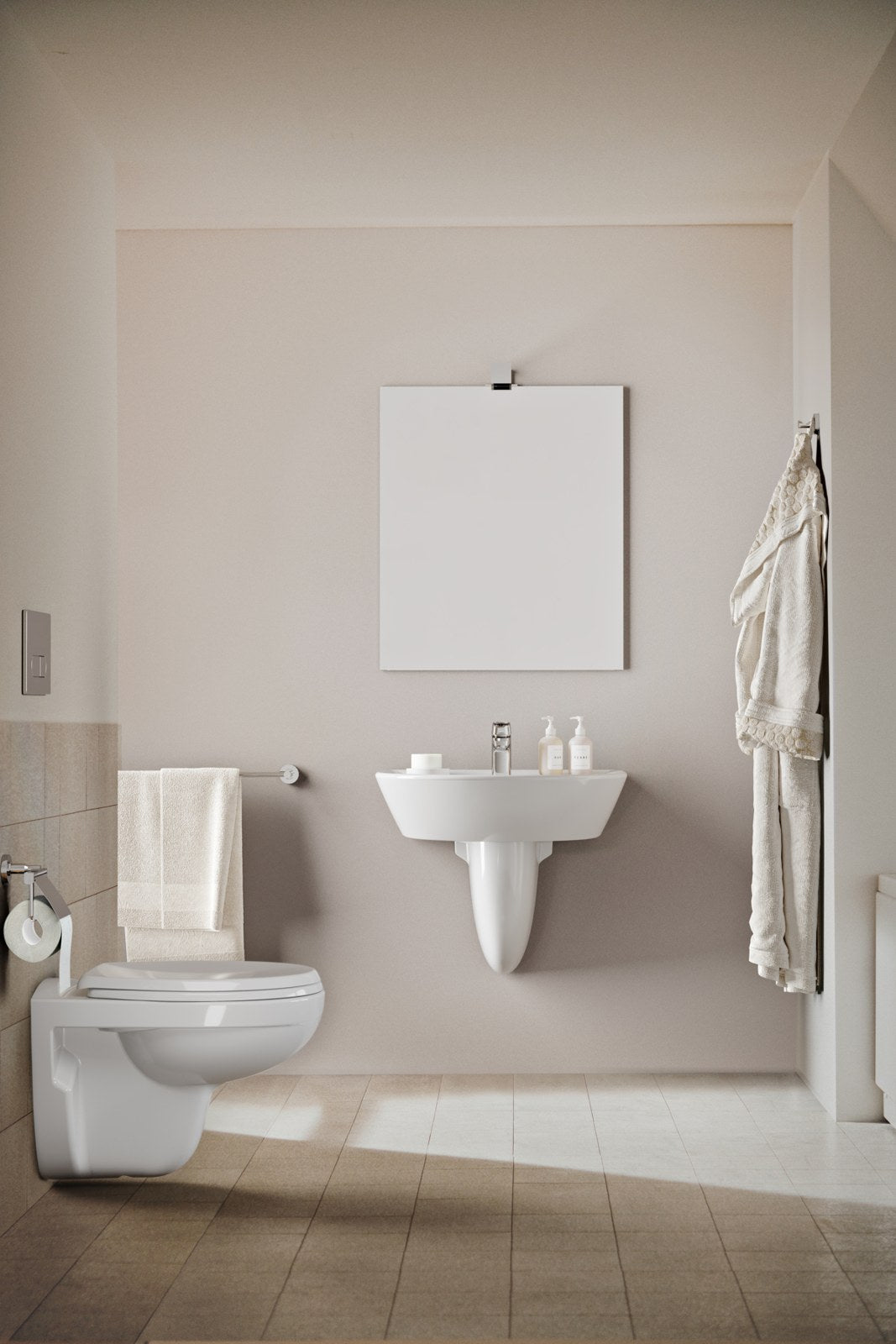 Ideal Standard Eurovit håndvask, 60x47 cm, hvid – miljøbillede