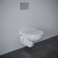 Ideal Standard Eurovit væghængt toilet uden skyllekant inkl. soft close-sæde, hvid – miljøbillede