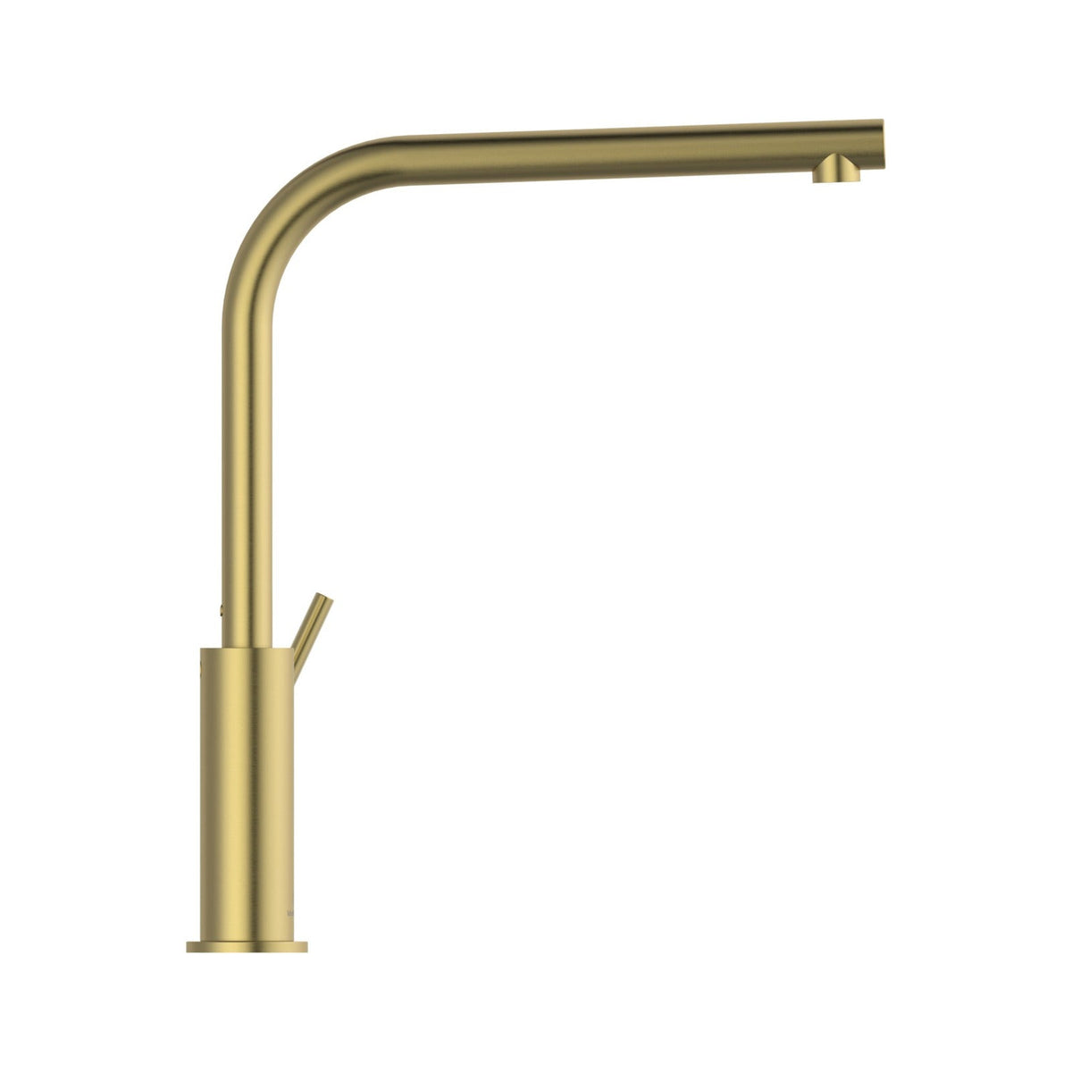 Ideal Standard Gusto køkkenarmatur med L-tud, Brushed Gold – set fra siden