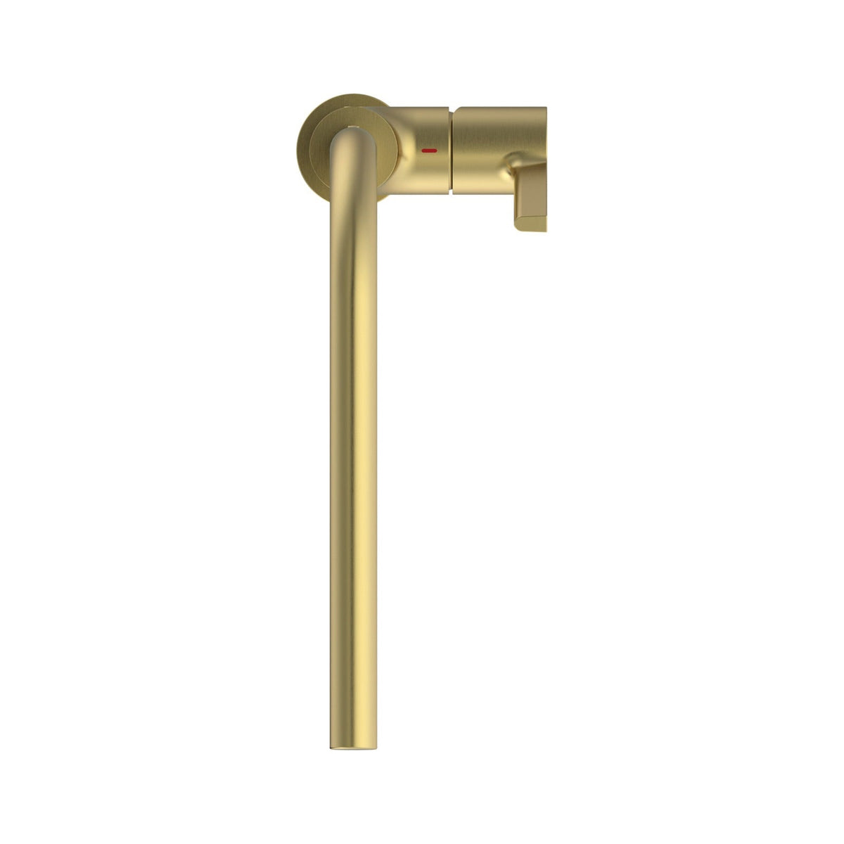 Ideal Standard Gusto køkkenarmatur med L-tud, Brushed Gold – set oppefra