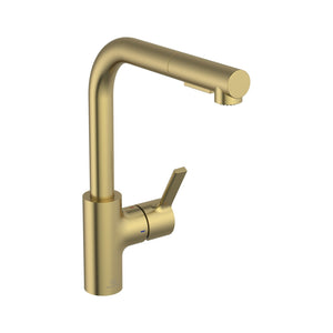 Ideal Standard Gusto køkkenarmatur med L-tud og udtræk, Brushed Gold