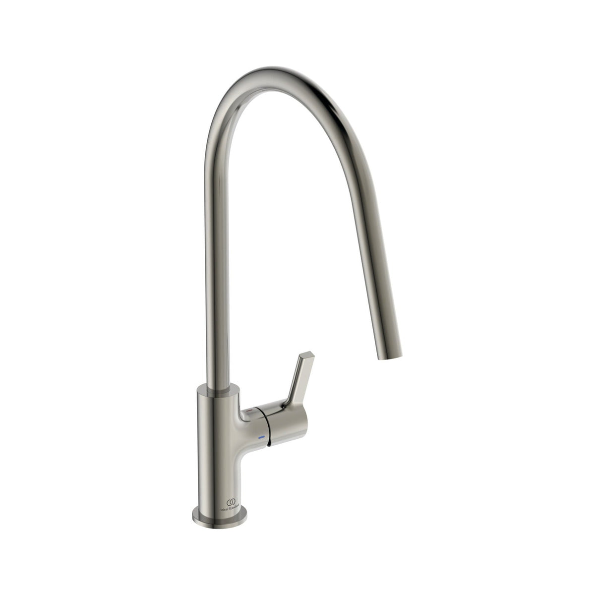Ideal Standard Gusto køkkenarmatur med C-tud, Silver Storm