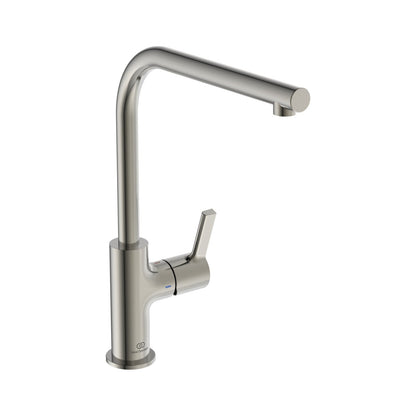 Ideal Standard Gusto køkkenarmatur med L-tud, Silver Storm