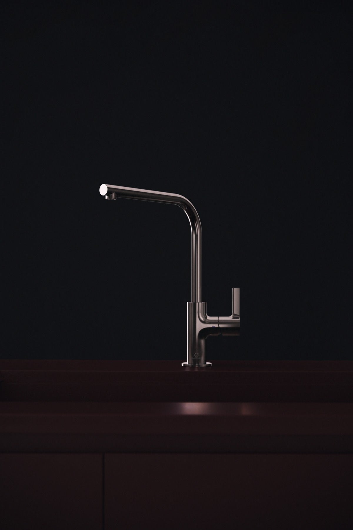 Ideal Standard Gusto køkkenarmatur med L-tud, Silver Storm – miljøbillede