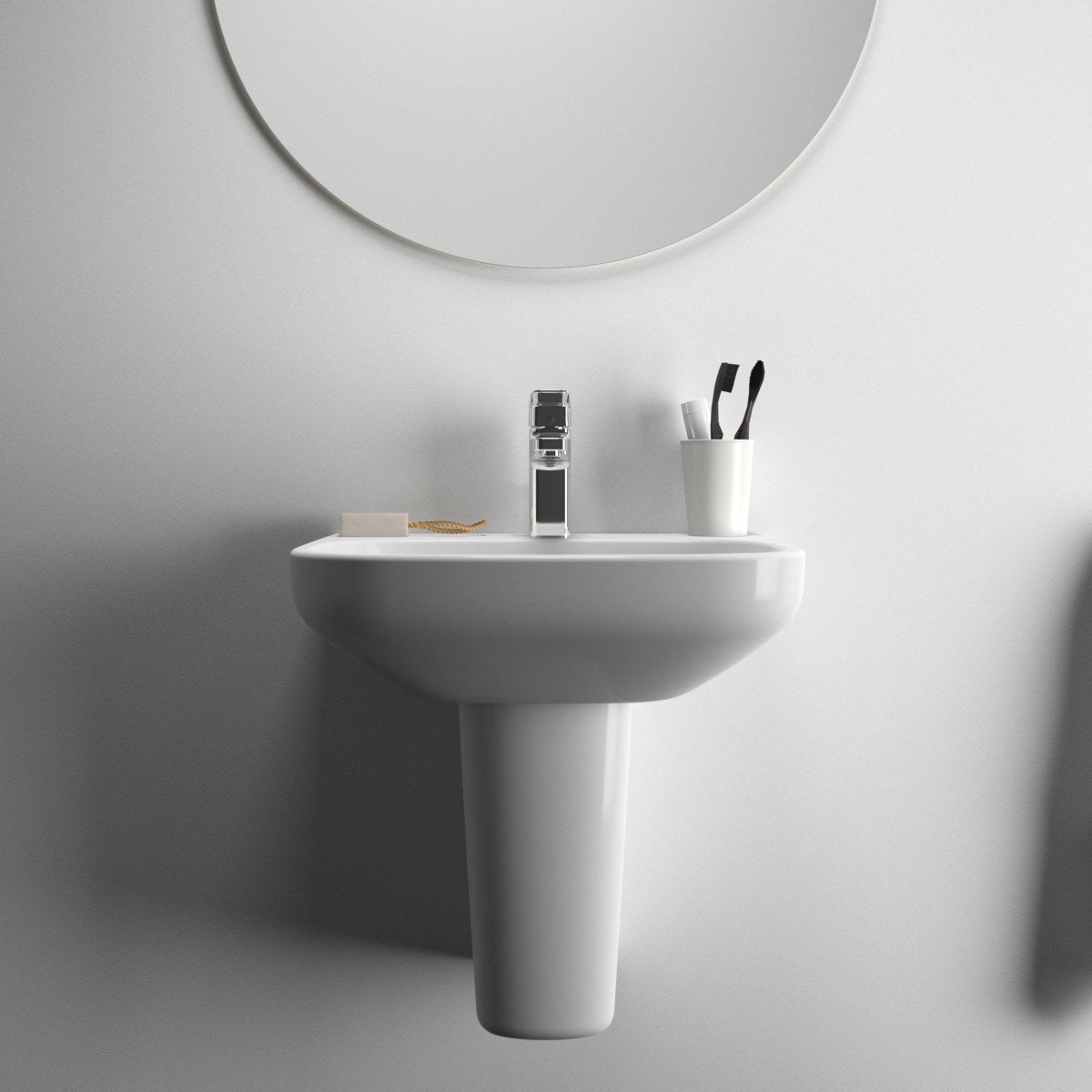 Ideal Standard i.life A håndvask, 50x44 cm, hvid – miljøbillede