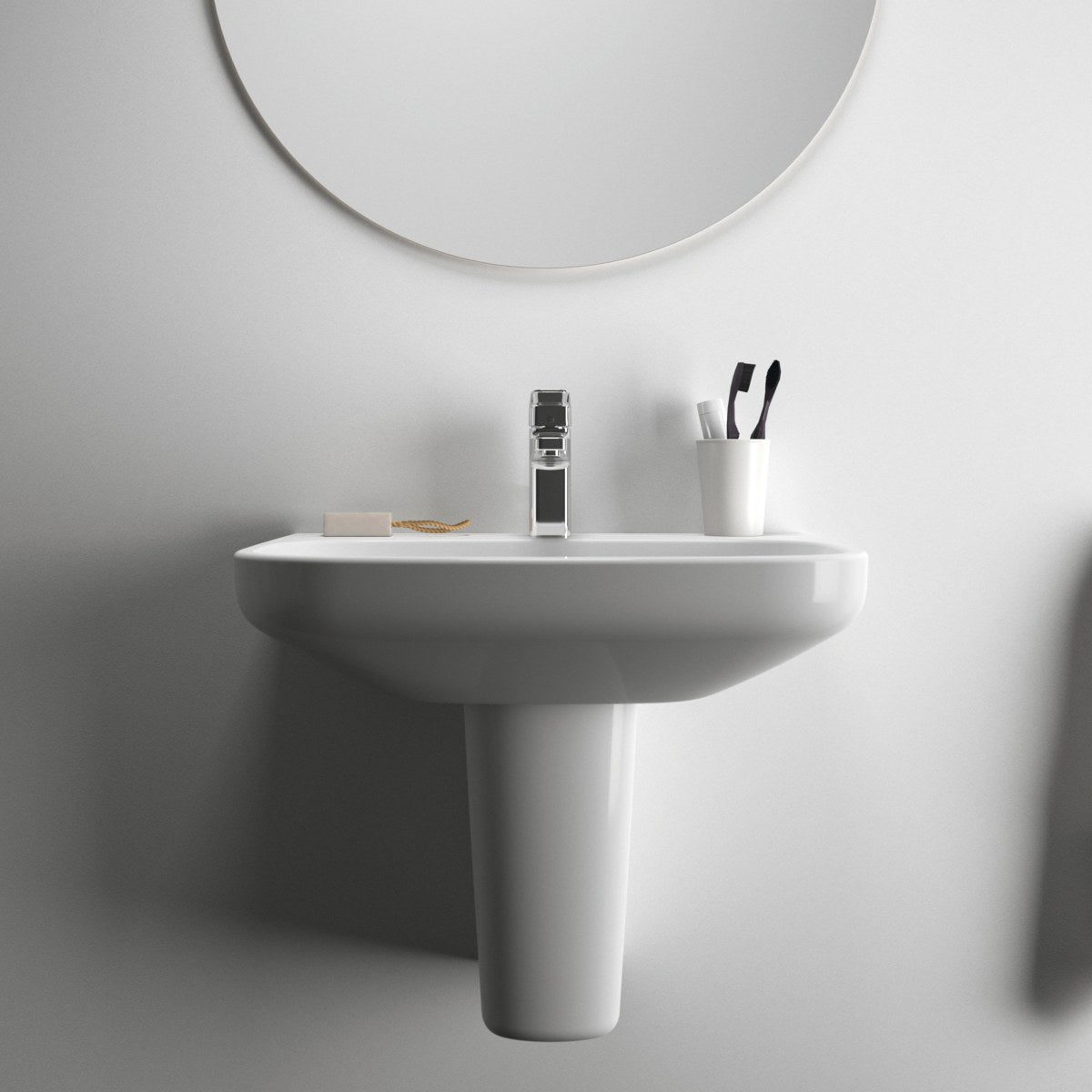 Ideal Standard i.life A håndvask, 60x48 cm, hvid – miljøbillede