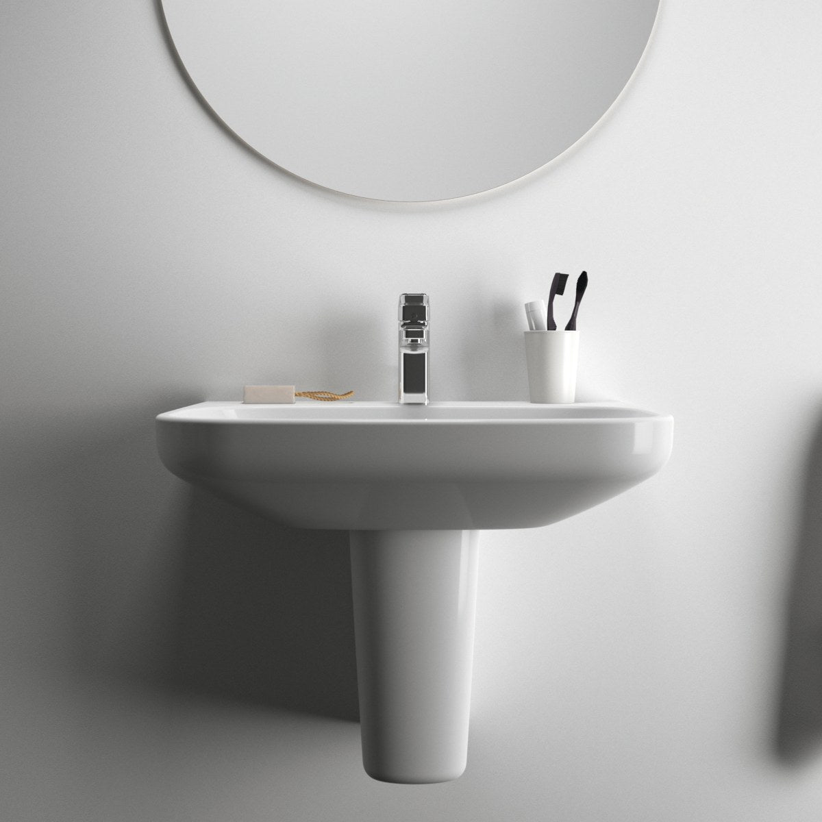 Ideal Standard i.life A håndvask, 65x48 cm, hvid – miljøbillede