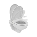 Ideal Standard i.life A væghængt toilet uden skyllekant inkl. soft close-sæde, hvid