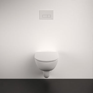 Ideal Standard i.life A væghængt toilet uden skyllekant inkl. soft close-sæde, hvid – miljøbillede