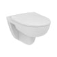 Ideal Standard i.life A væghængt toilet uden skyllekant inkl. soft close-sæde, hvid