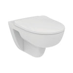 Ideal Standard i.life A væghængt toilet uden skyllekant inkl. soft close-sæde, hvid