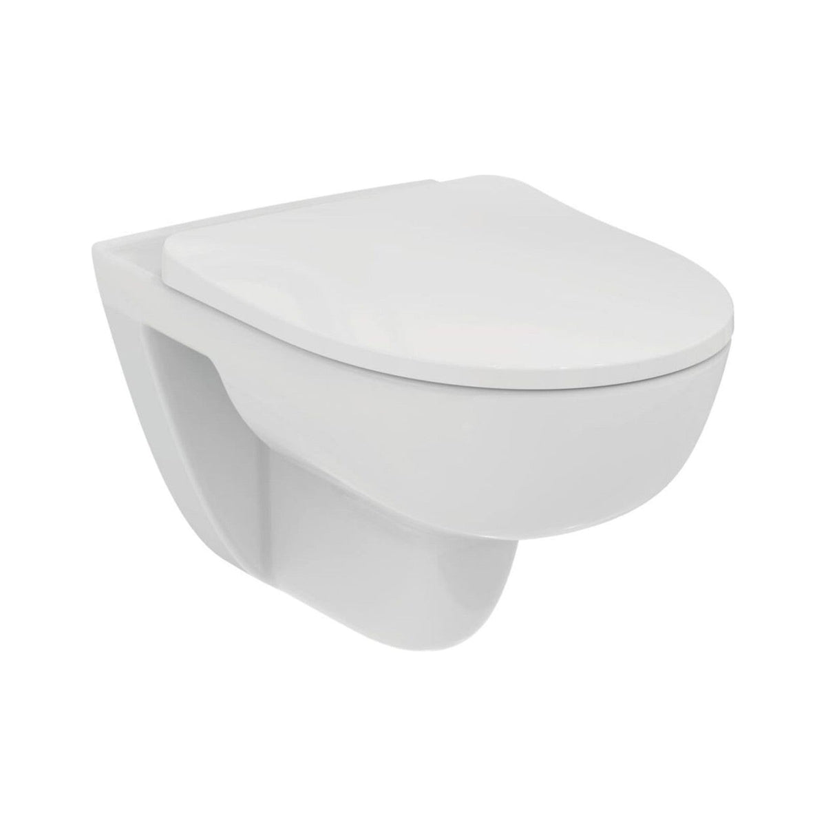 Ideal Standard i.life A væghængt toilet uden skyllekant inkl. soft close-sæde, hvid