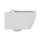 Ideal Standard i.life B væghængt toilet uden skyllekant inkl. soft close-sæde, hvid – set fra siden
