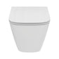 Ideal Standard i.life B væghængt toilet uden skyllekant inkl. soft close-sæde, hvid – set forfra