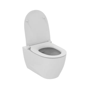 Ideal Standard i.life O væghængt toilet uden skyllekant inkl. soft close-sæde, hvid