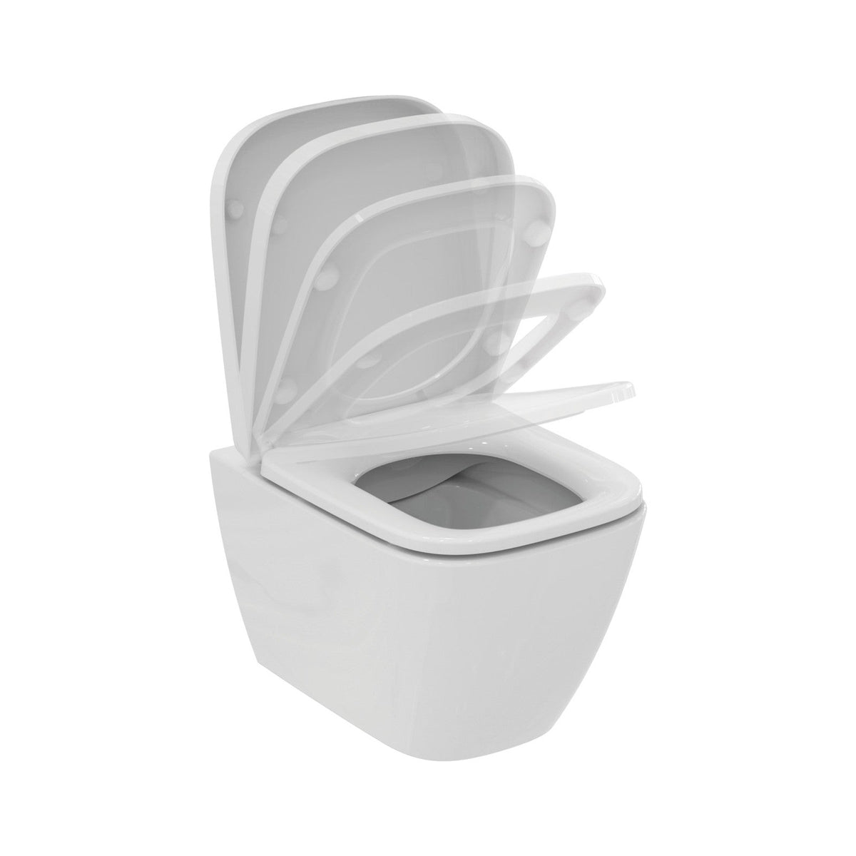 Ideal Standard i.life S væghængt toilet uden skyllekant inkl. soft close-sæde, hvid