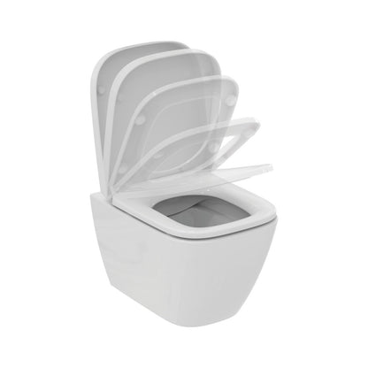 Ideal Standard i.life S væghængt toilet uden skyllekant inkl. soft close-sæde, hvid