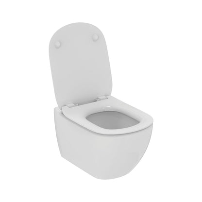 Ideal Standard Idealmood væghængt toilet uden skyllekant inkl. soft close-sæde, hvid