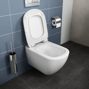 Ideal Standard Idealmood væghængt toilet uden skyllekant inkl. soft close-sæde, mat sort – miljøbillede
