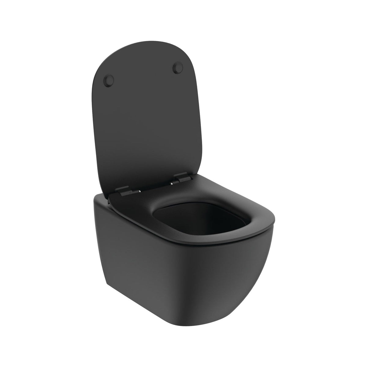 Ideal Standard Idealmood væghængt toilet uden skyllekant inkl. soft close-sæde, mat sort
