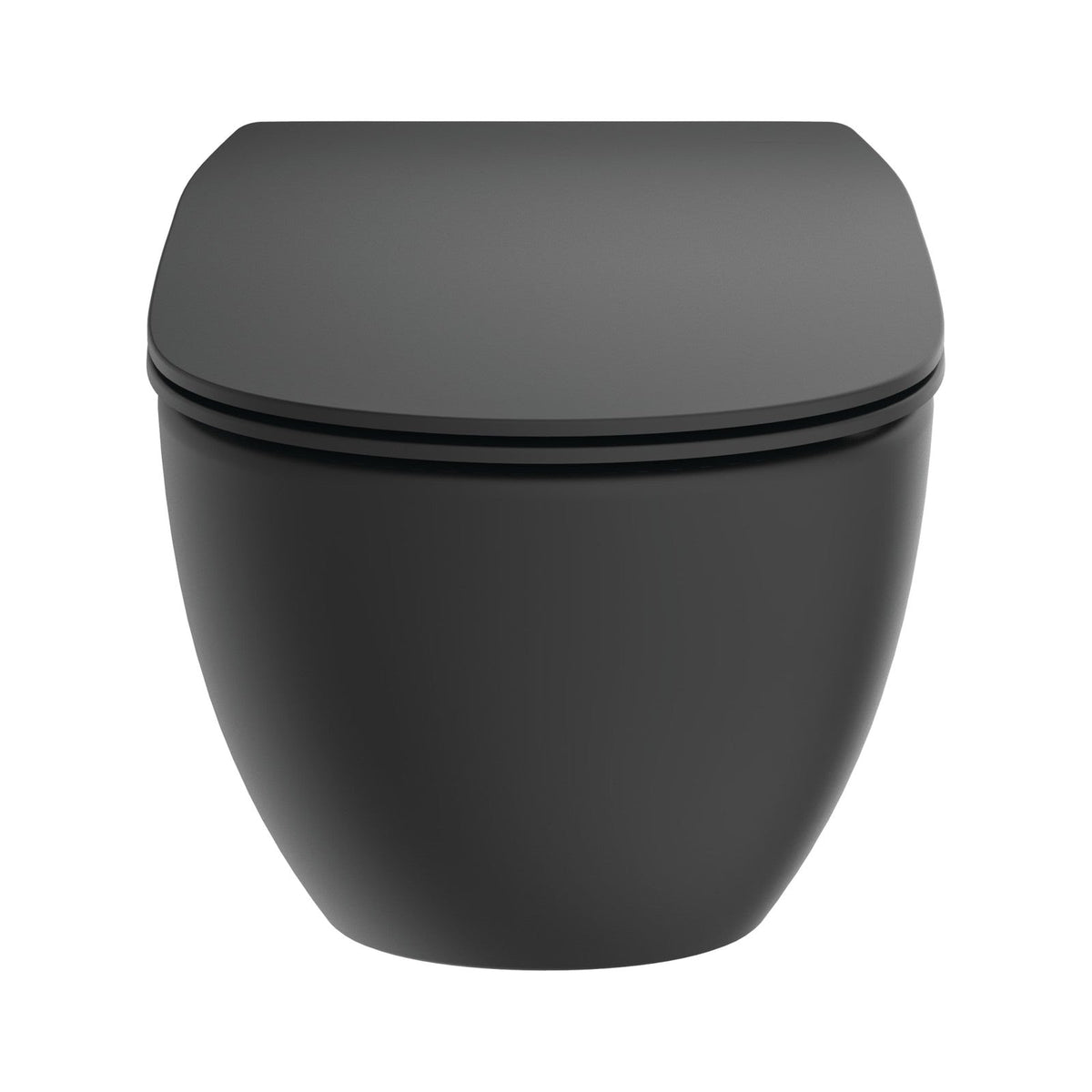 Ideal Standard Idealmood væghængt toilet uden skyllekant inkl. soft close-sæde, mat sort