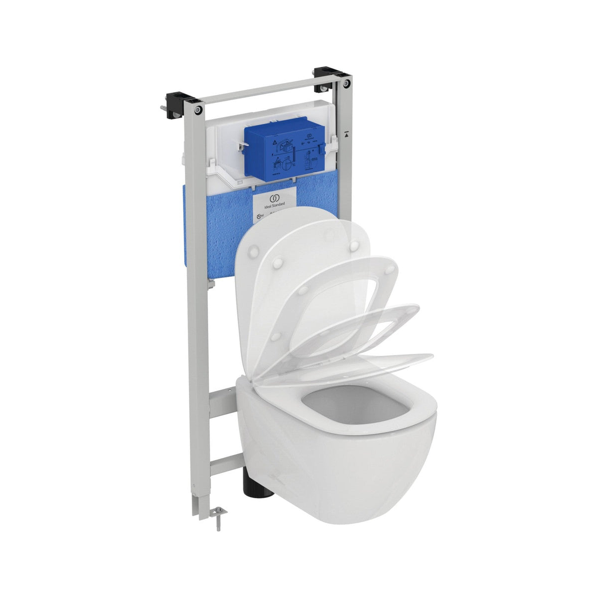 Ideal Standard Tesi AquaBlade væghængt toilet uden skyllekant inkl. soft close-sæde, hvid