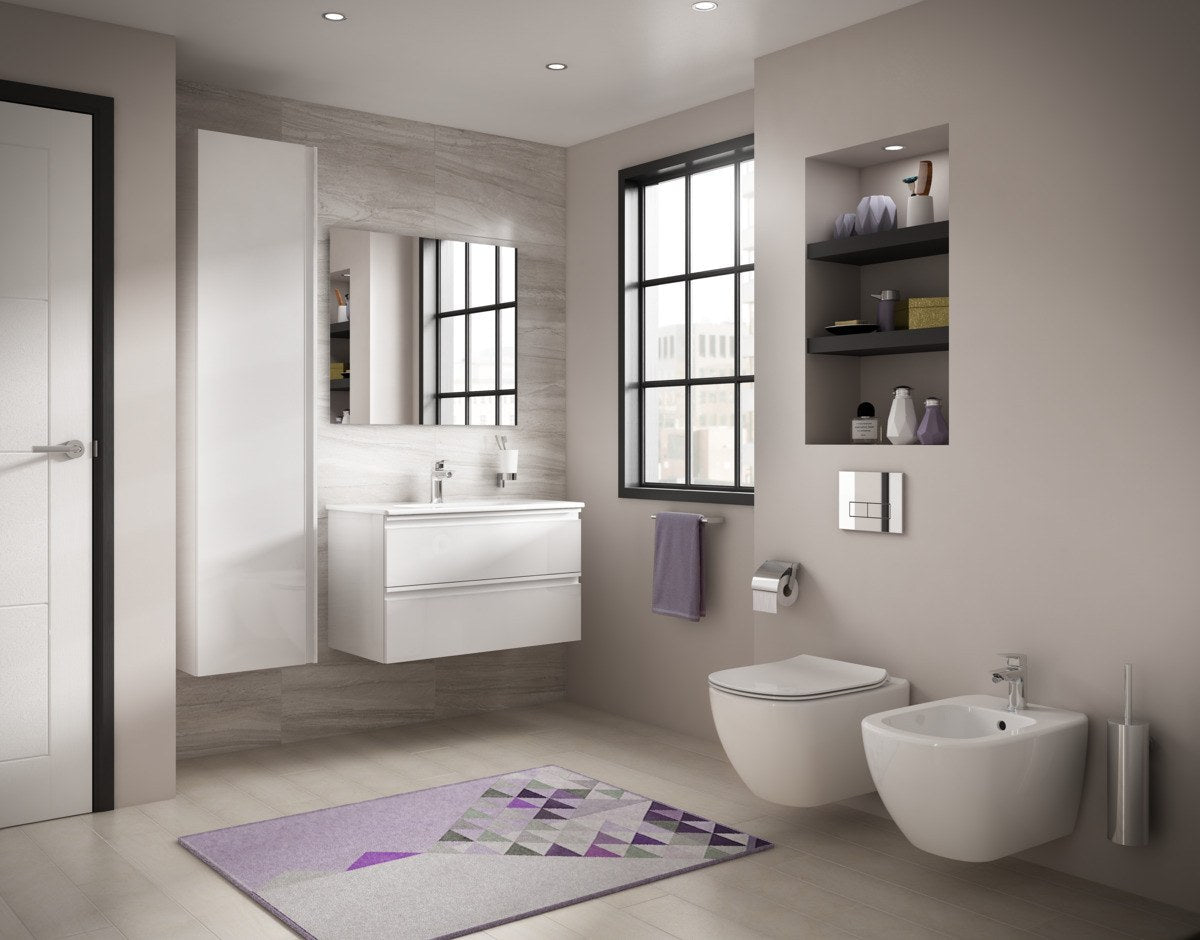 Ideal Standard Tesi AquaBlade væghængt toilet uden skyllekant inkl. soft close-sæde, hvid – miljøbillede