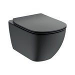 Ideal Standard Tesi AquaBlade væghængt toilet uden skyllekant inkl. soft close-sæde, mat sort