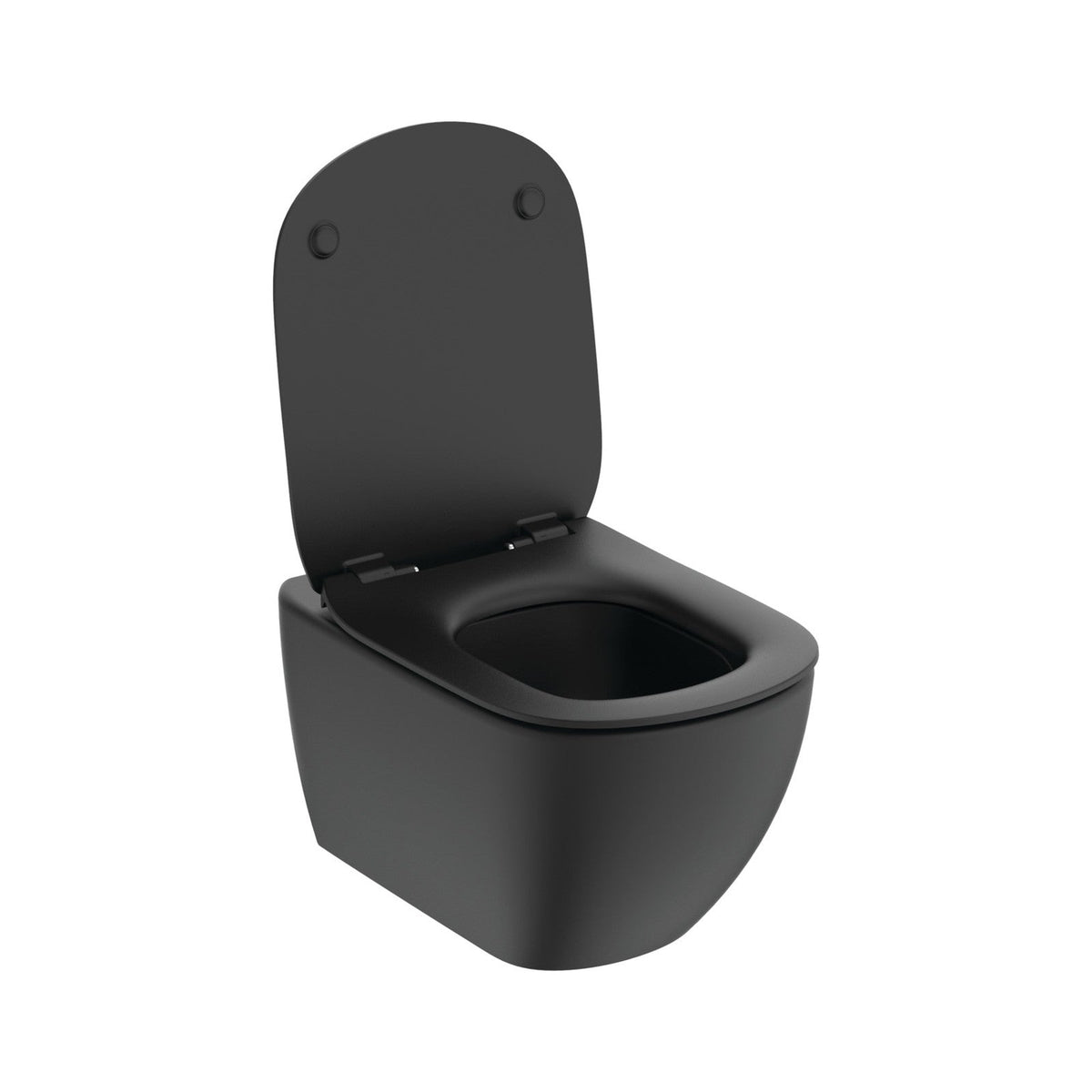 Ideal Standard Tesi AquaBlade væghængt toilet uden skyllekant inkl. soft close-sæde, mat sort