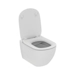 Ideal Standard Tesi væghængt toilet uden skyllekant inkl. soft close-sæde, hvid (slim-sæde)