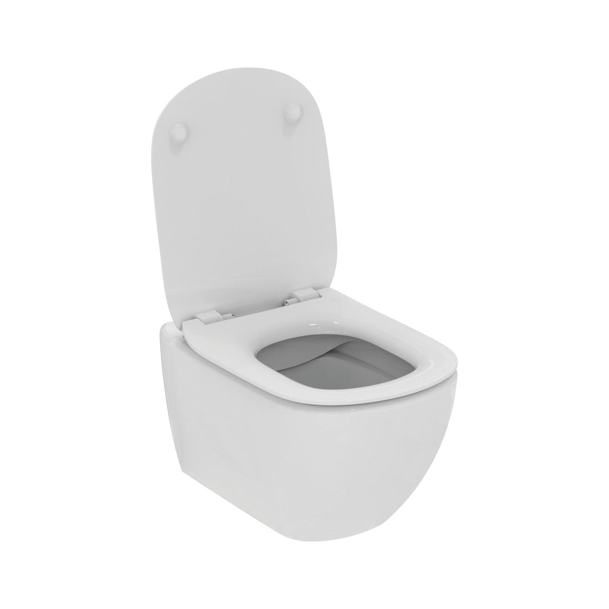Ideal Standard Tesi væghængt toilet uden skyllekant inkl. soft close-sæde, hvid (slim-sæde)