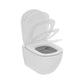 Ideal Standard Tesi væghængt toilet uden skyllekant inkl. soft close-sæde, hvid (slim-sæde)